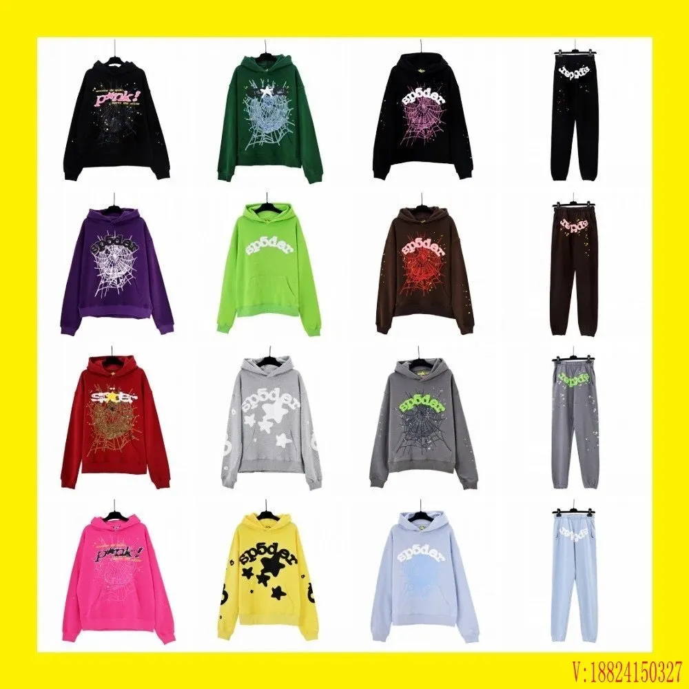 hip-hop singer sp5der printed couple hoodie, men's and women's hoodie, sports suit
 (64)